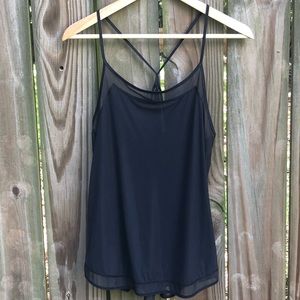lululemon Black Tank Top lightweight with mesh